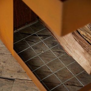 Weathering Steel Angled Obelisk Chiminea Fire Pyramid Black Painted