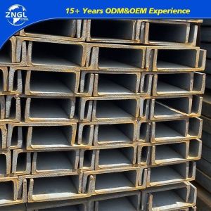 China Structural Steel Zngl Q195 Steel Channel U Beam with and 8mm 64mm Flange Thickness on sale