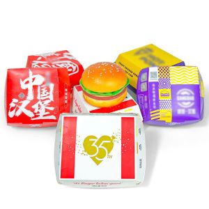 Personalized Design Burger Box Wholesale Customization Foldable Burger Box