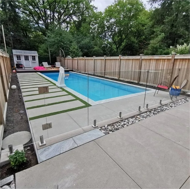 Modern Stainless Steel Glass Handrail - 1.2m Height, Indoor/Outdoor