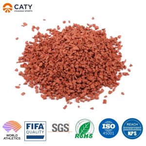 SGS Certified 1-3mm EPDM Granules Nontoxic Track Surface Recycled Rubber Running