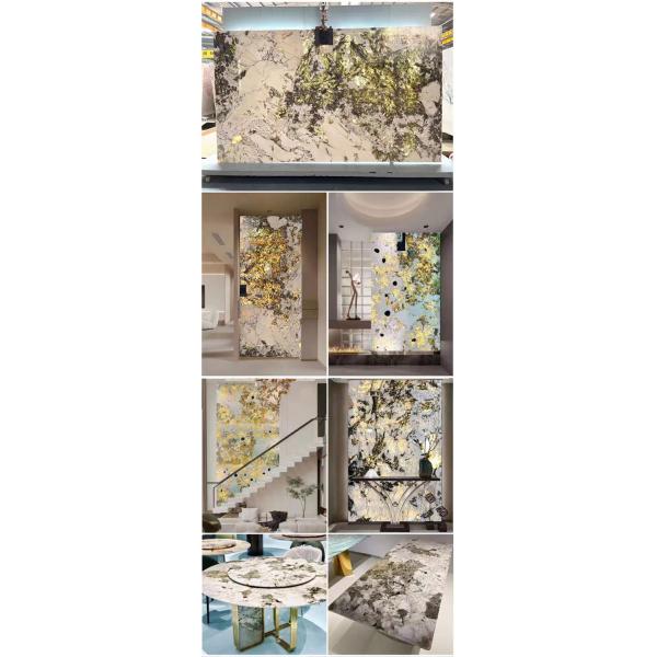Luxury Natural Quartzite Stone Slab Hotel Villa Living Room Wall Decor Kitchen Countertop