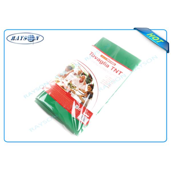 Green Cutting Piece 45 Gr / 50gr Non Woven Tablecloth Products For Hotel / Wedding Party