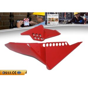 Red Ball Valve Lockout Device For 0.25  - 1  Pipe Power Coated Steel