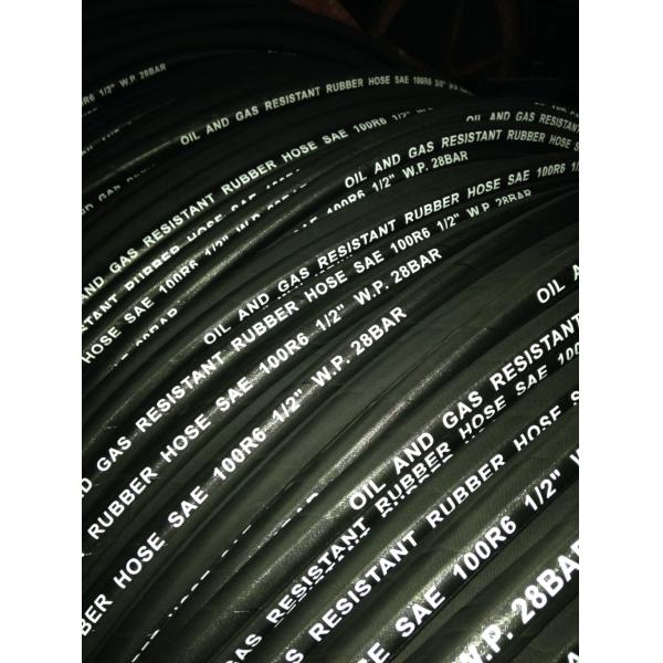 Single Textile Braid Reinforced Hydraulic Rubber Hose J517 SAE 100R6 Black