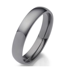 Quality Silver Tantalum Ring Jewelry Polished Dome Blank Wedding Ring for sale