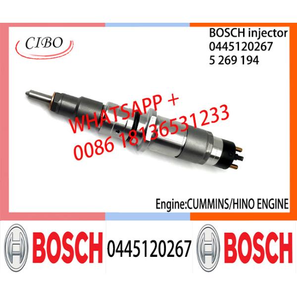 BOSCH 0445120267 Neutral Diesel Fuel Injector Assembly 0445120267 5269194 For CUMMINS/HINO Engine