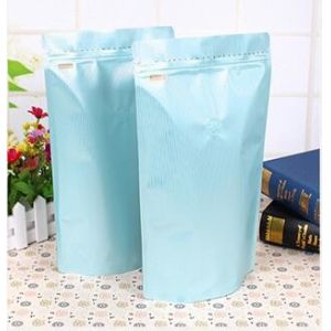 customized Aluminum foil reclosable stand up coffee bags 250g