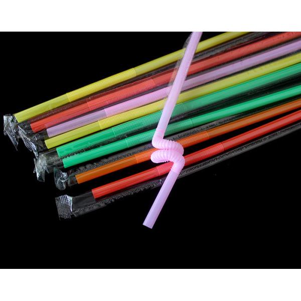 colorful bend plastic drinking straws individual package