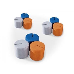 China Round Pouf Footstool Ottoman Chair R310 Shared Space Furniture on sale