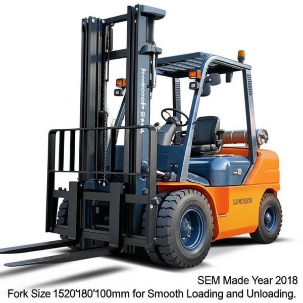 Industrial Diesel Forklift SEM Made Year 2018 Fork Size 1520*180*100mm for