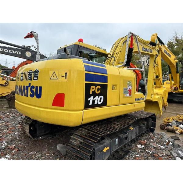 11000 KG Moving Type Crawler Chain Komatsu- Pc 110-7 Used Excavator In Good Condition