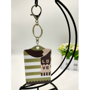 Card Holder Custom Shape Acrylic Keychains Letters Printed OPP Bag Packed