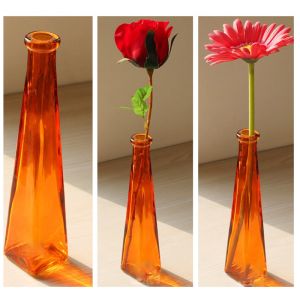 Artificial Flower Infinity Vases Polished Crystal Glass Vases