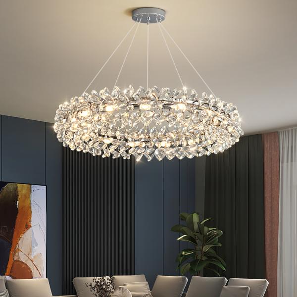 JYLIGHTING Nordic Crystal Luxury Simple Style Living Room Bedroom Modern Pendant Light