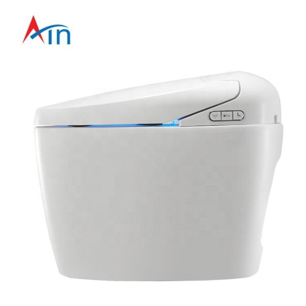 Buy Ceramic Bathroom Smart Toilet Automatic Operation , Round Toilet Bowl Shape at wholesale prices