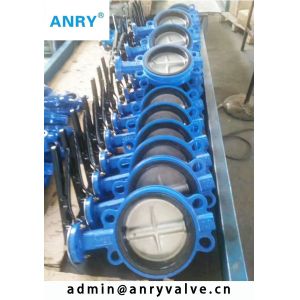 Water Stainless Steel Butterfly Valve SS304 Disc PN16 Wafer Type Butterfly Valve