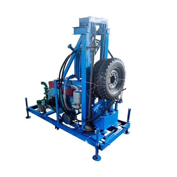 Buy 150m Depth Portable Well Drilling Rig 22Hp / 16.2Kw Diesel Motor Power Percussive And Rotating Type at wholesale prices
