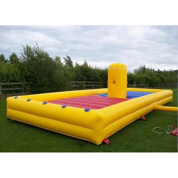 Buy Yellow 35x12ft Inflatable Interactive Games Customized Eliminator Run Bungee Run at wholesale prices