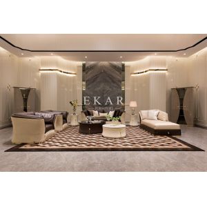 High Class Leather Living Room Furniture Large Sofa W002SF