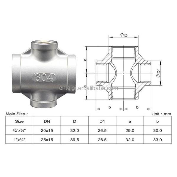 Customized Support Stainless Steel 304 316 Casting Male and Female Threaded Pipe Fitting for Plumbing Connection Nipple