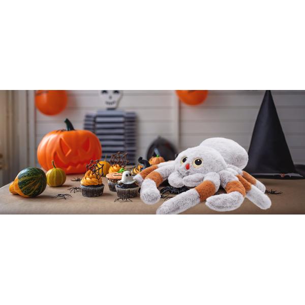 2024 Halloween 20 Giant Spider Plush Toy Cute Tarantula Stuffed Animal Cushion Pillow Kids' Prank Props Party Decorations