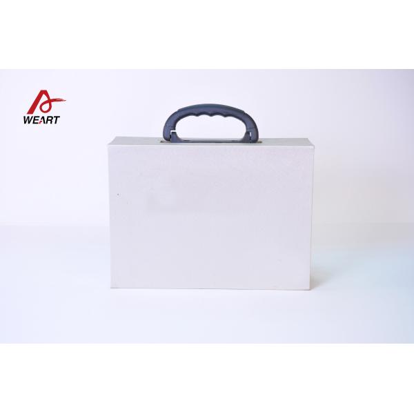 Luxury Portable Recycled Paper Gift Box Cardboard Cosmetics Box With Plastic Handle