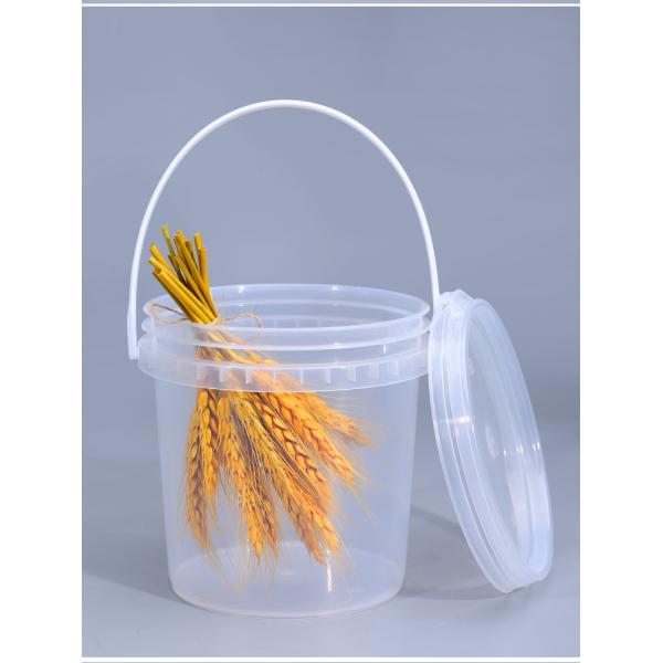 Customizable 1L-20L Clear Food Grade Snacks Milk Tea Packing Bucket With Lid for B2B