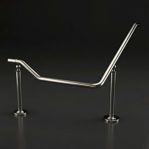 Sleek Polished Stainless Steel Handrails for Retail Spaces