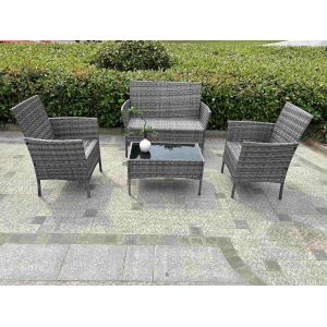 Quality 4 Seater Rattan Garden Table And Chairs Wicker Table Chairs Garden Furniture Set for sale