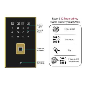 Fingerprint Lock Commercial Safe Box 3D Stereo Soft-Roll Leather Adjustable