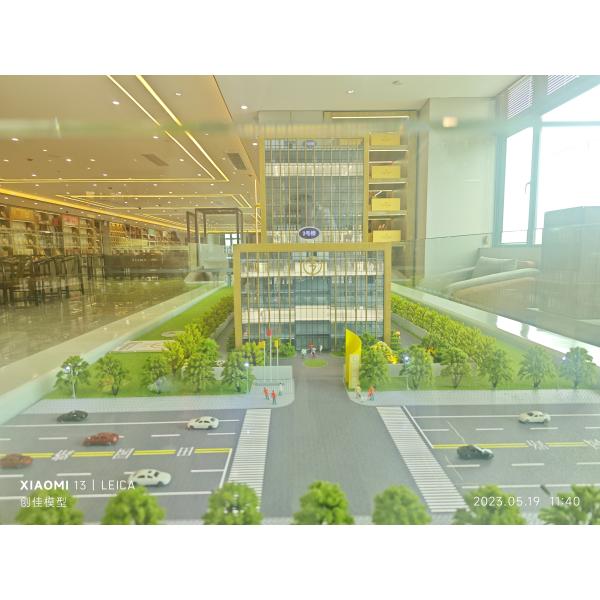 Commercial Office 1:150 Scale Model Modern With Landscaping And Road Design