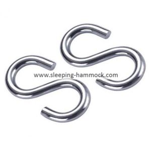 Two Pack Hammock Hanging Accessories , S Shaped Hooks Galvanized Utility 15.5 Cm