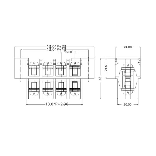 Pitch Barrier Terminal Block Connector For Energy Storage Base Station