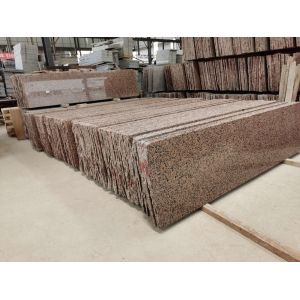 Honed Maple Leaf Red Granite Stone Tiles In Countertops