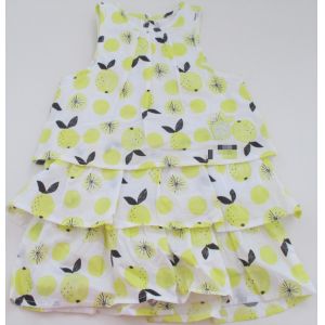 China Cotton Woven Pretty Baby Girl Dresses Fruit Summer Sleeveless Dress on sale