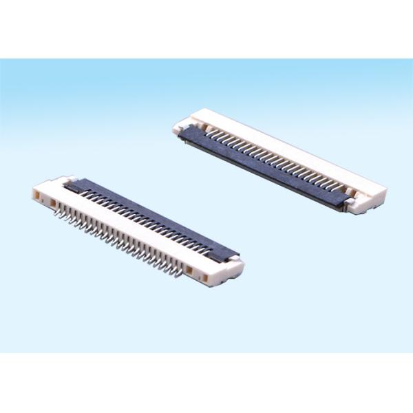 4-60 Pins Electrical Cable Connectors 0.5mm Pitch LCP/ Phosphor Bronze