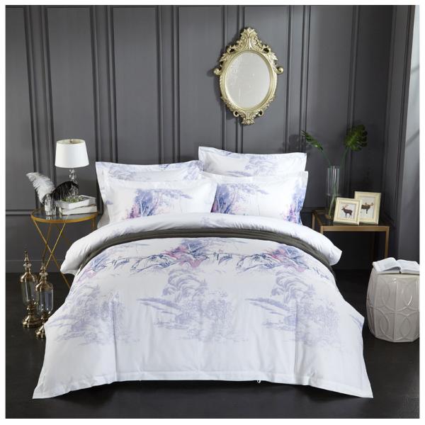 300tc Chinese Ethnic Style Printed Four-Piece Cotton Bedding Set for Popular Hotel