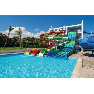 OEM Commercial Water Amusement Park Ride Fiberglass Tube Spiral Slide Set For