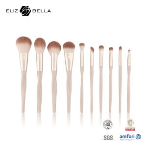 Premium 10-Piece Travel Makeup Brush Set with Latest Design – Soft Synthetic