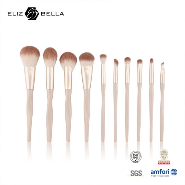 Premium 10-Piece Travel Makeup Brush Set with Latest Design – Soft Synthetic