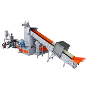 LLDPE HDPE OPP Film Recycling Three Machine Integrated Granulator
