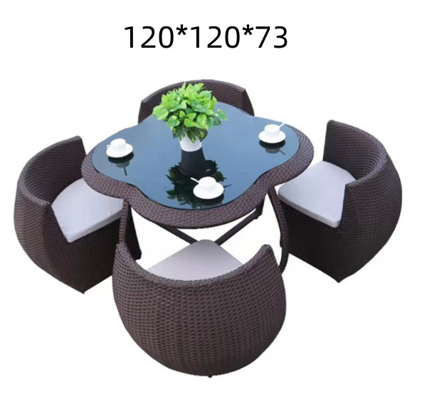 Pe Wicker Patio Furniture Flower Pumpkin Garden Wicker Patio Rattan Cushions