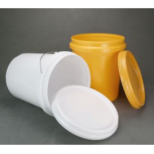 China Stackable 20Liter Plastic Or Metal Buckets With UV Resistant Snap On Lid on sale