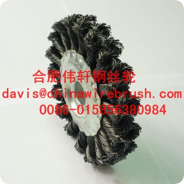 Buy 4" Twist Wheel Brush, Knotted, Double Row at wholesale prices