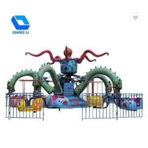 Outdoor Amusement Park Thrill Rides 30 Persons Rotary Octopus Carnival Ride