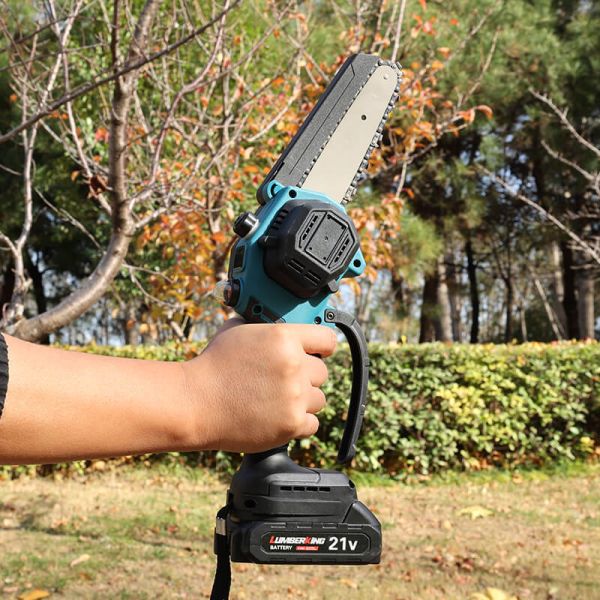 Buy Mini 6 Inch Electric Chainsaw Cordless Battery Powered With Oil Pump Lightweight For Wood Cutting at wholesale prices