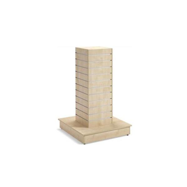 Square Type Slatwall Display Stand MDF Materials Simple Style For Displaying Clothes