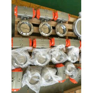 Wafer Butterfly Valve With Pneumatic Actuator Control