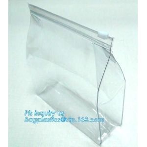 reusable promotional Plastic LDPE slider zipper bags, metallized film bottom